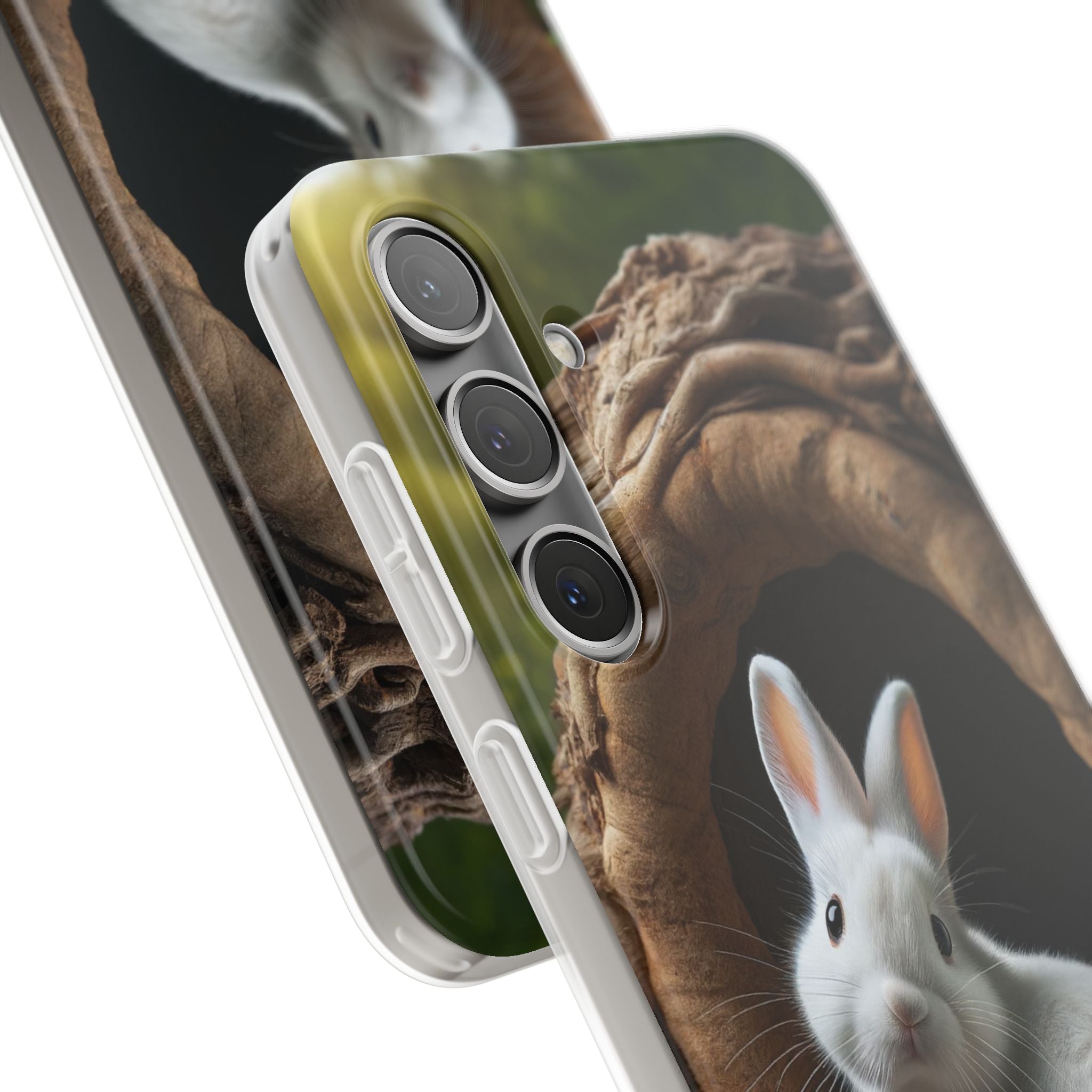 Curious, white rabbit - Flexi Case (Samsung only)