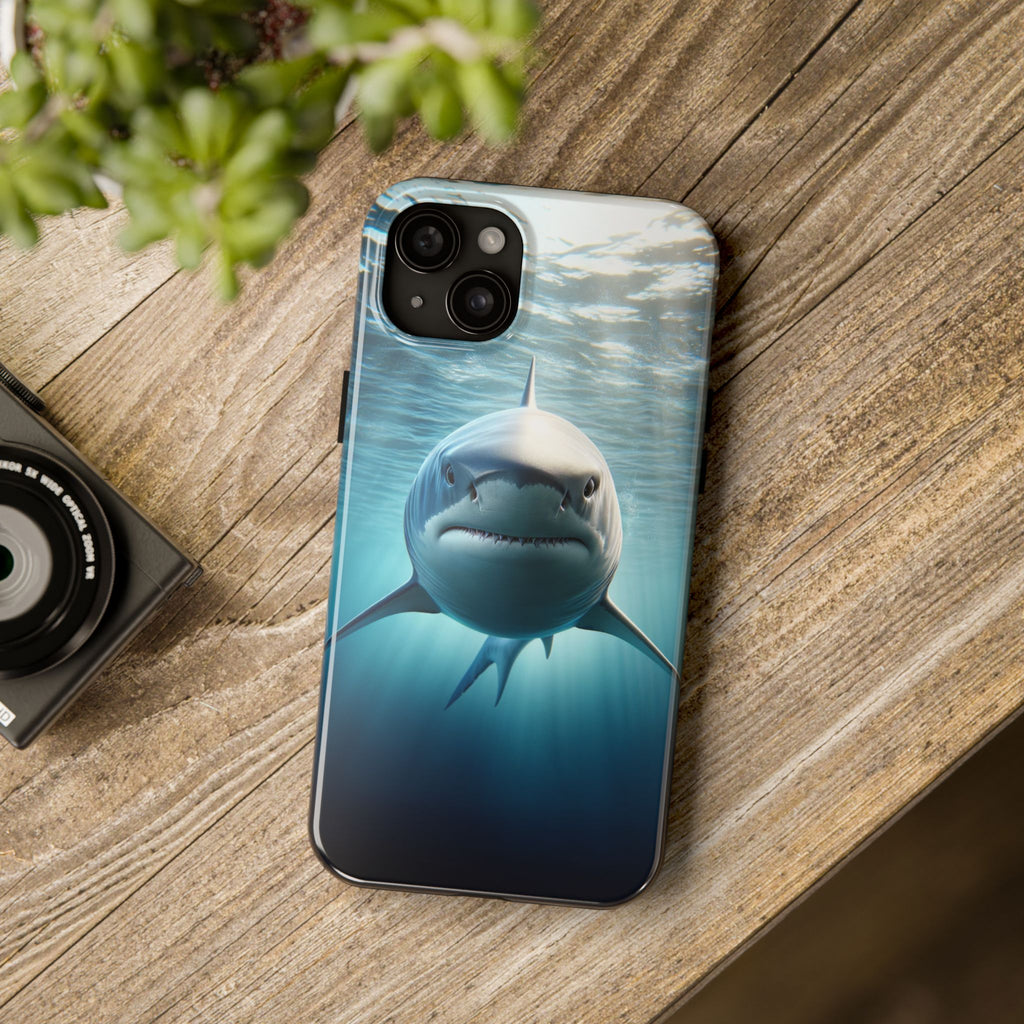 Curious shark - Tough Phone Case