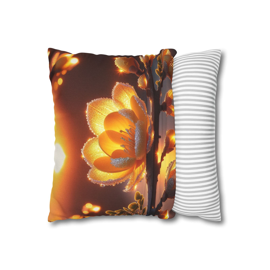 Big yellow flower  - Polyester Square Pillowcase