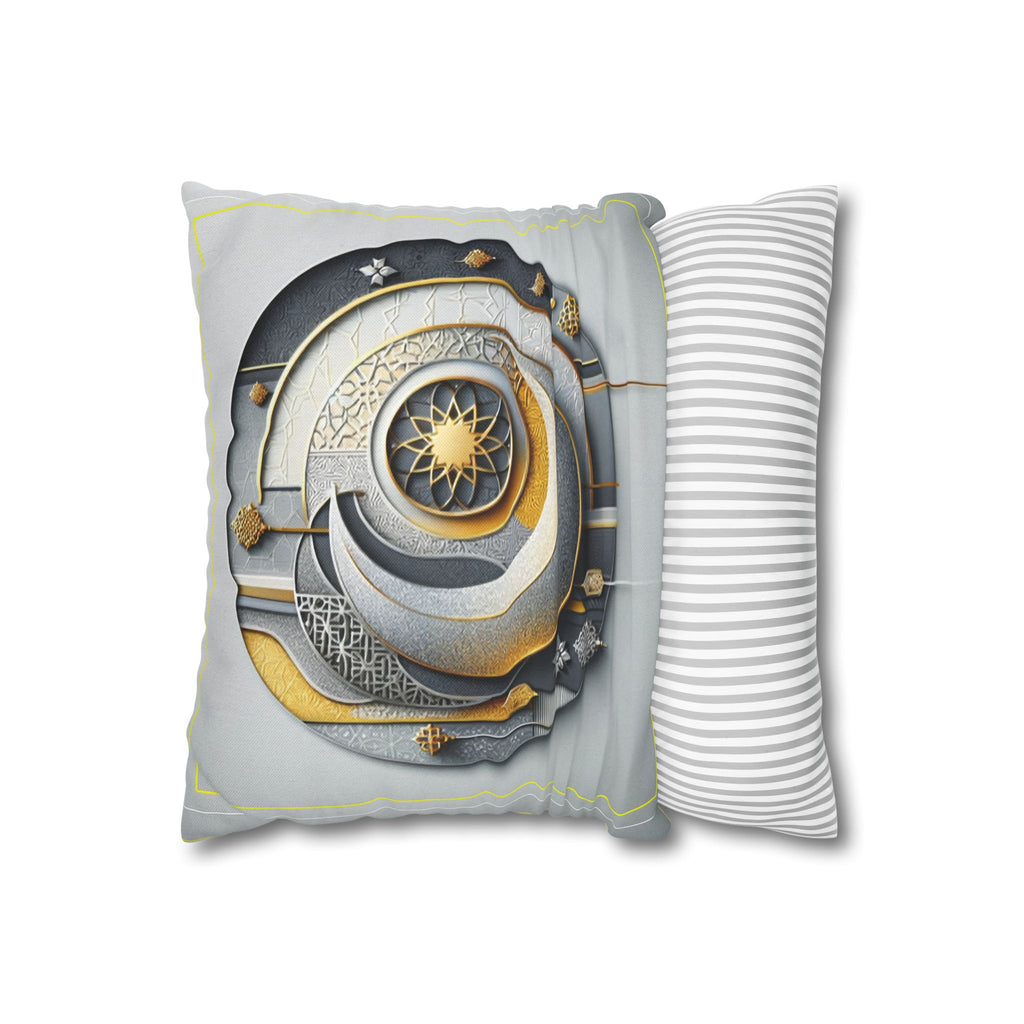 Islamic Art, Light-grey  - Polyester Square Pillowcase