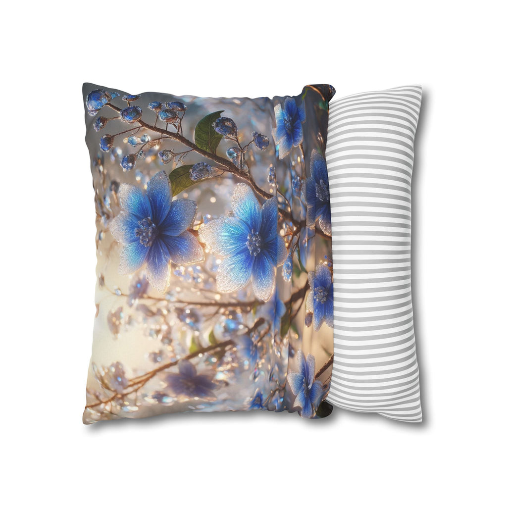 Blue flowers (in sunlight) - Suede Square Pillowcase