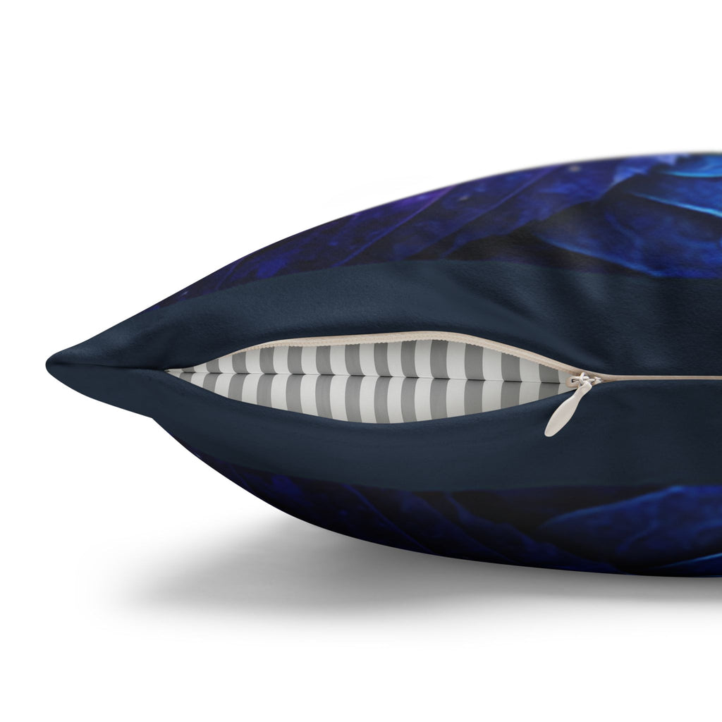 Magical leaves (blue light) - Suede Square Pillowcase