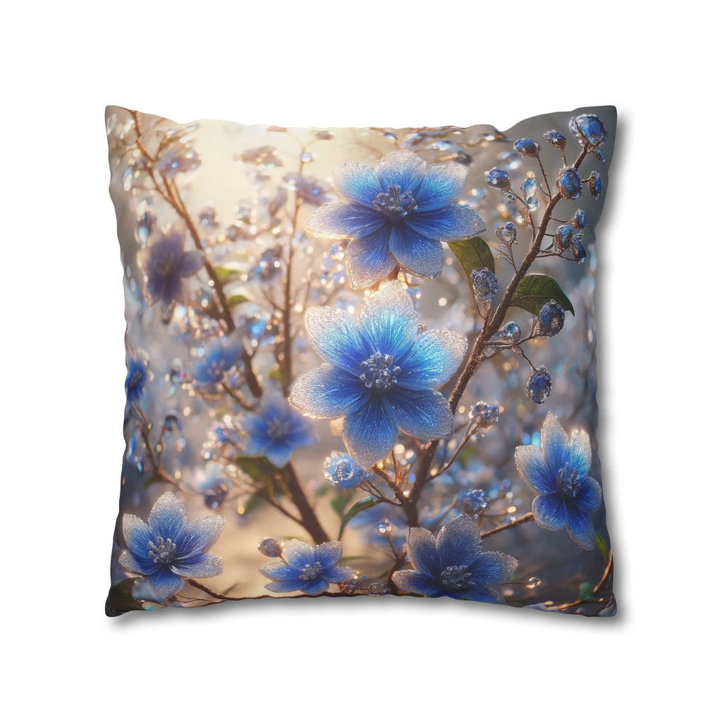 Blue flowers (in sunlight) - Suede Square Pillowcase