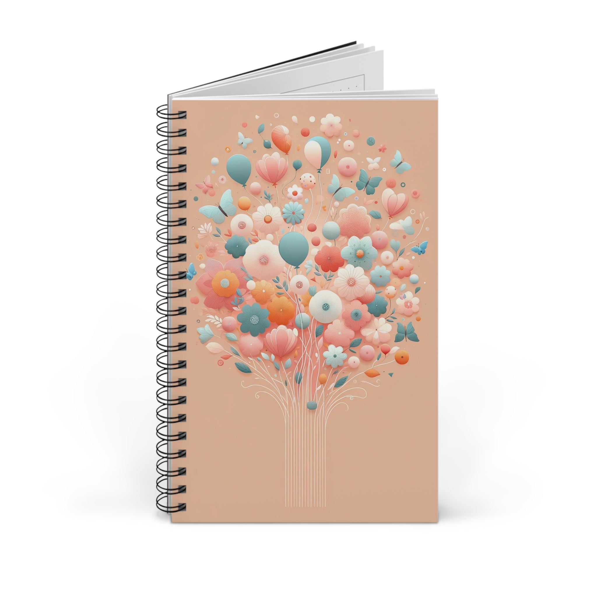 Bouquet of flowers, balloons and butterflies 2 - Spiral Journal (EU)