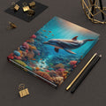 A curious dolphin - Hardcover Notebook