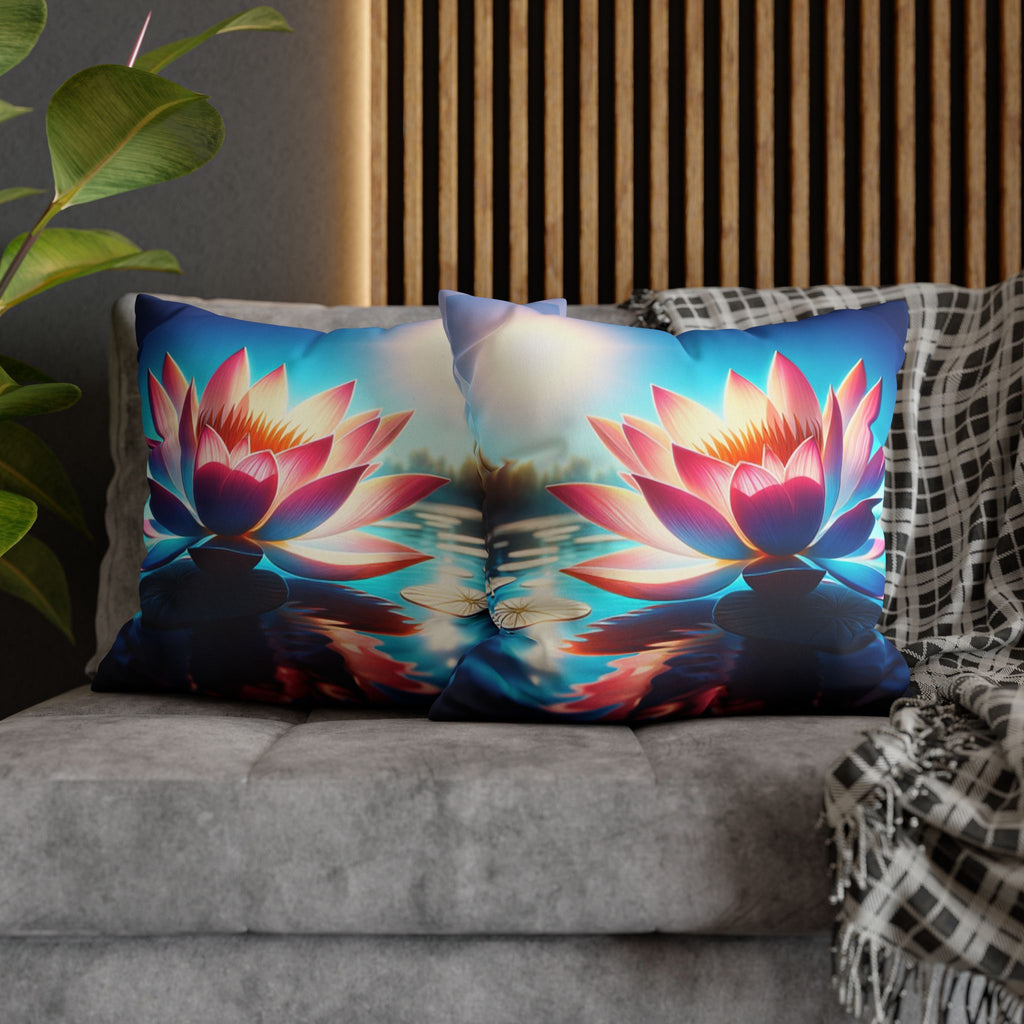 A big lotus flower - Suede Square Pillowcase