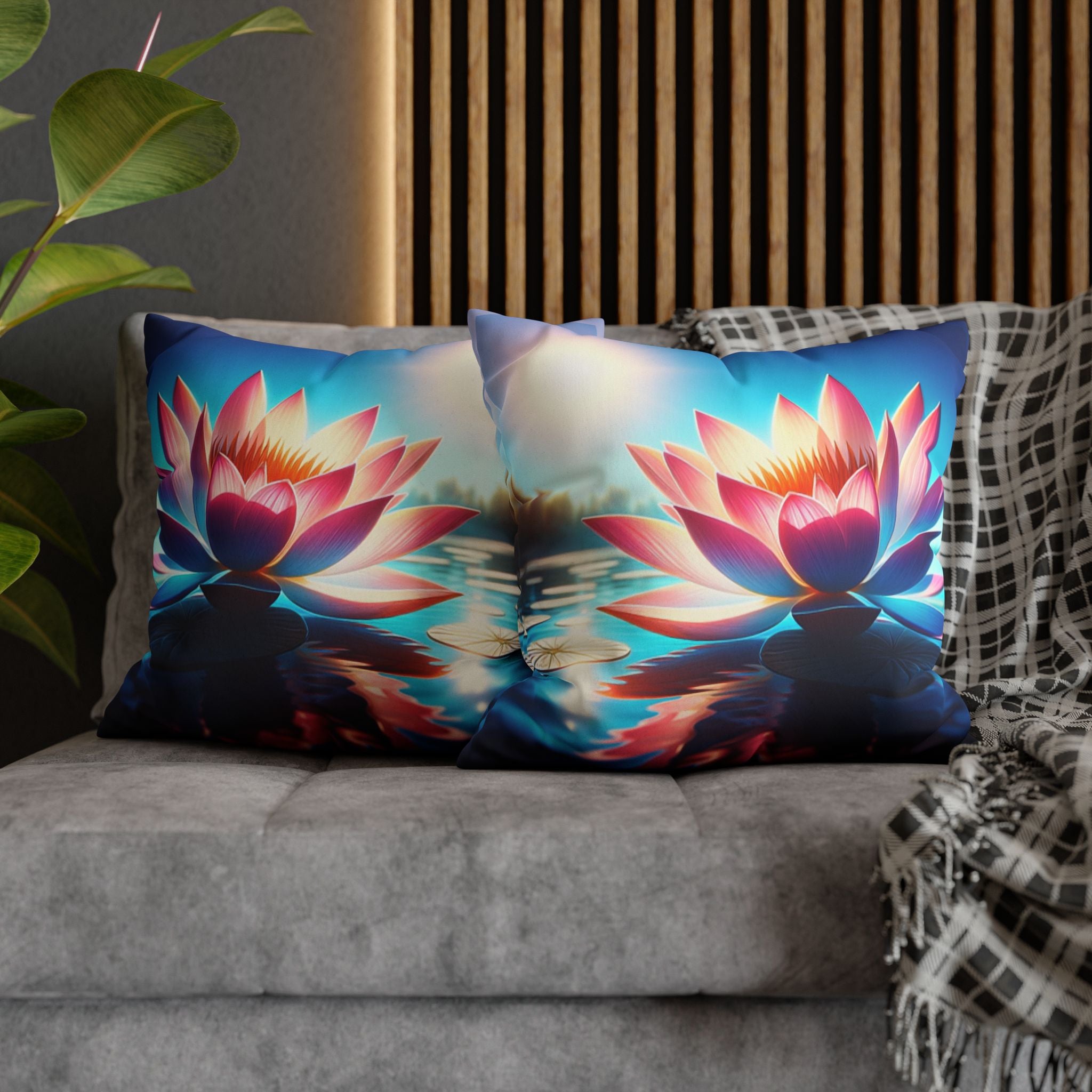 A big lotus flower - Suede Square Pillowcase