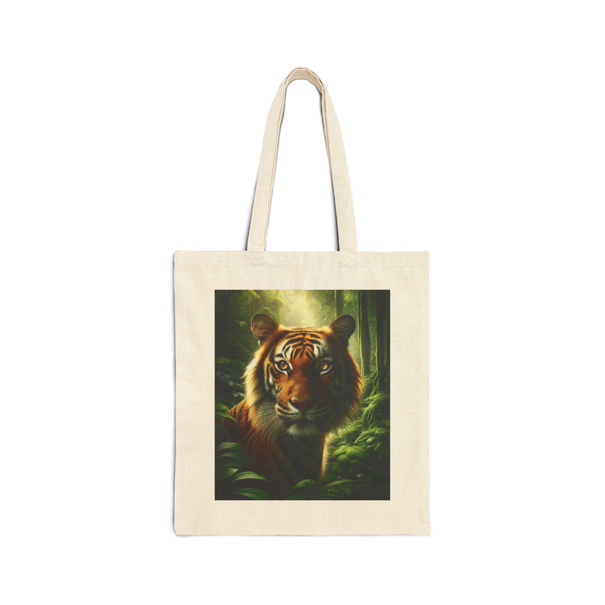 Wildlife Tiger - Cotton Canvas Tote Bag