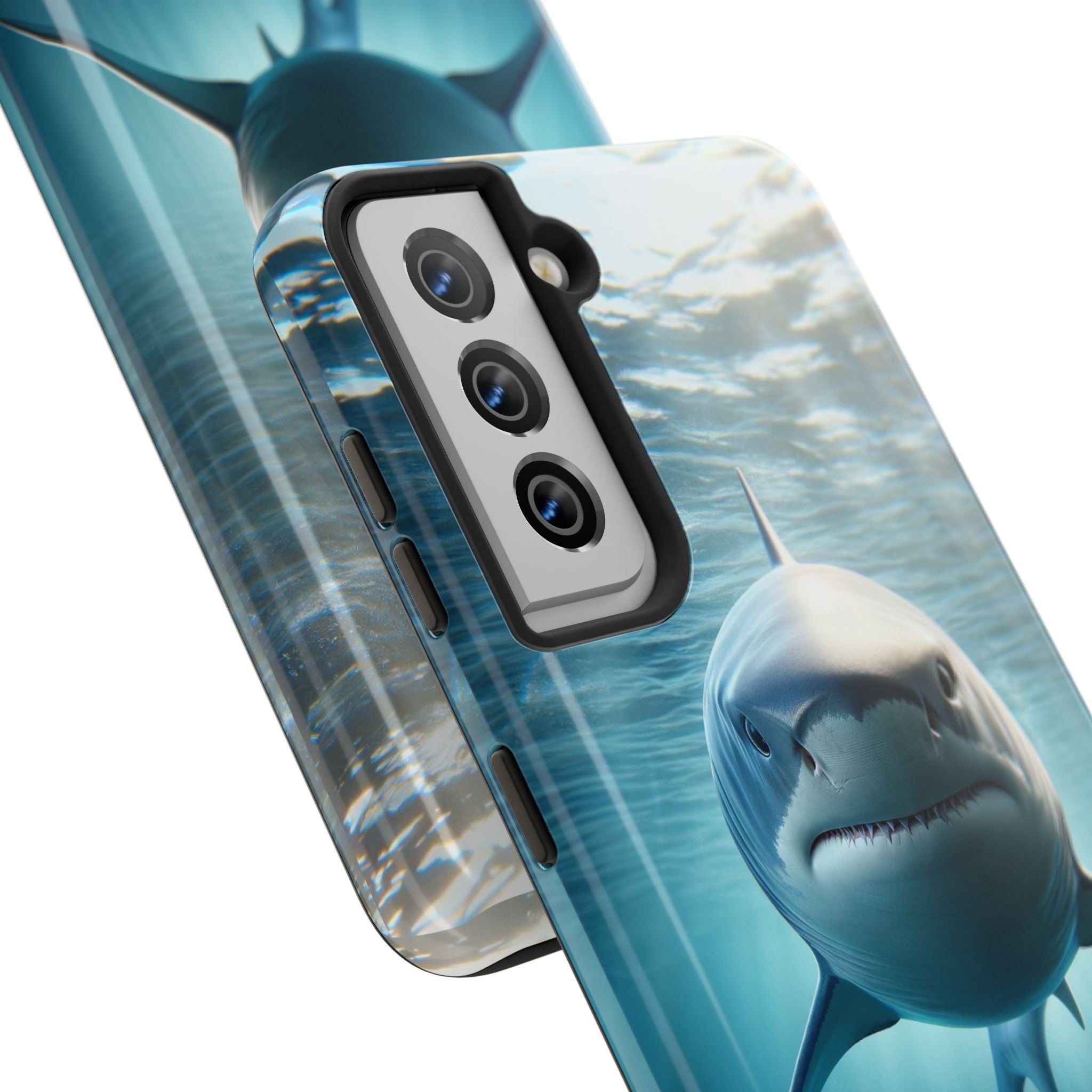 Curious shark - Tough Phone Case