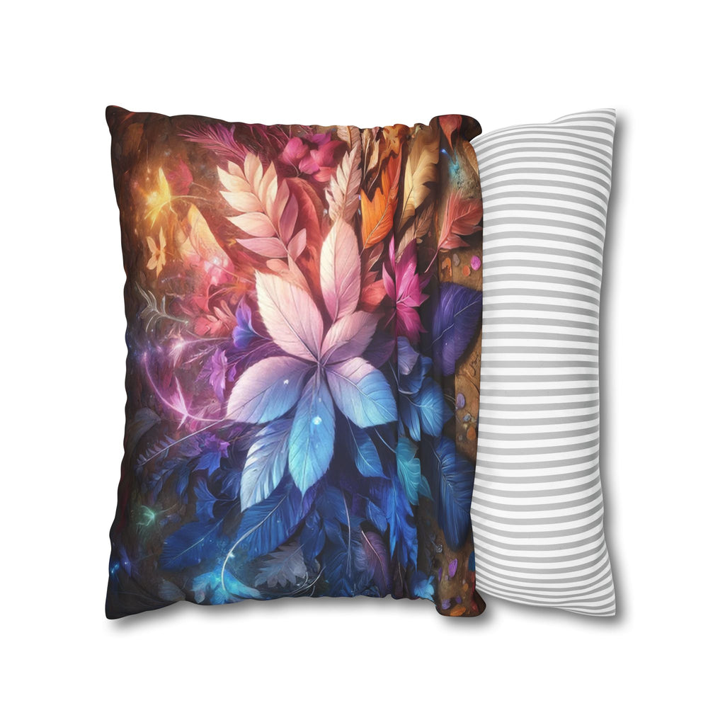 Magical leaves, pastel coloured - Suede Square Pillowcase