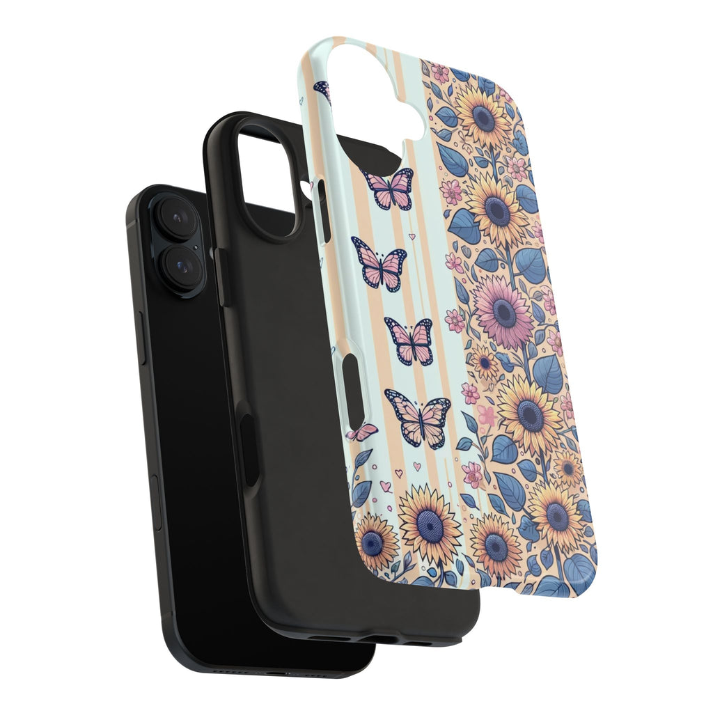 Butterflies and Sunflowers - Tough Phone Case