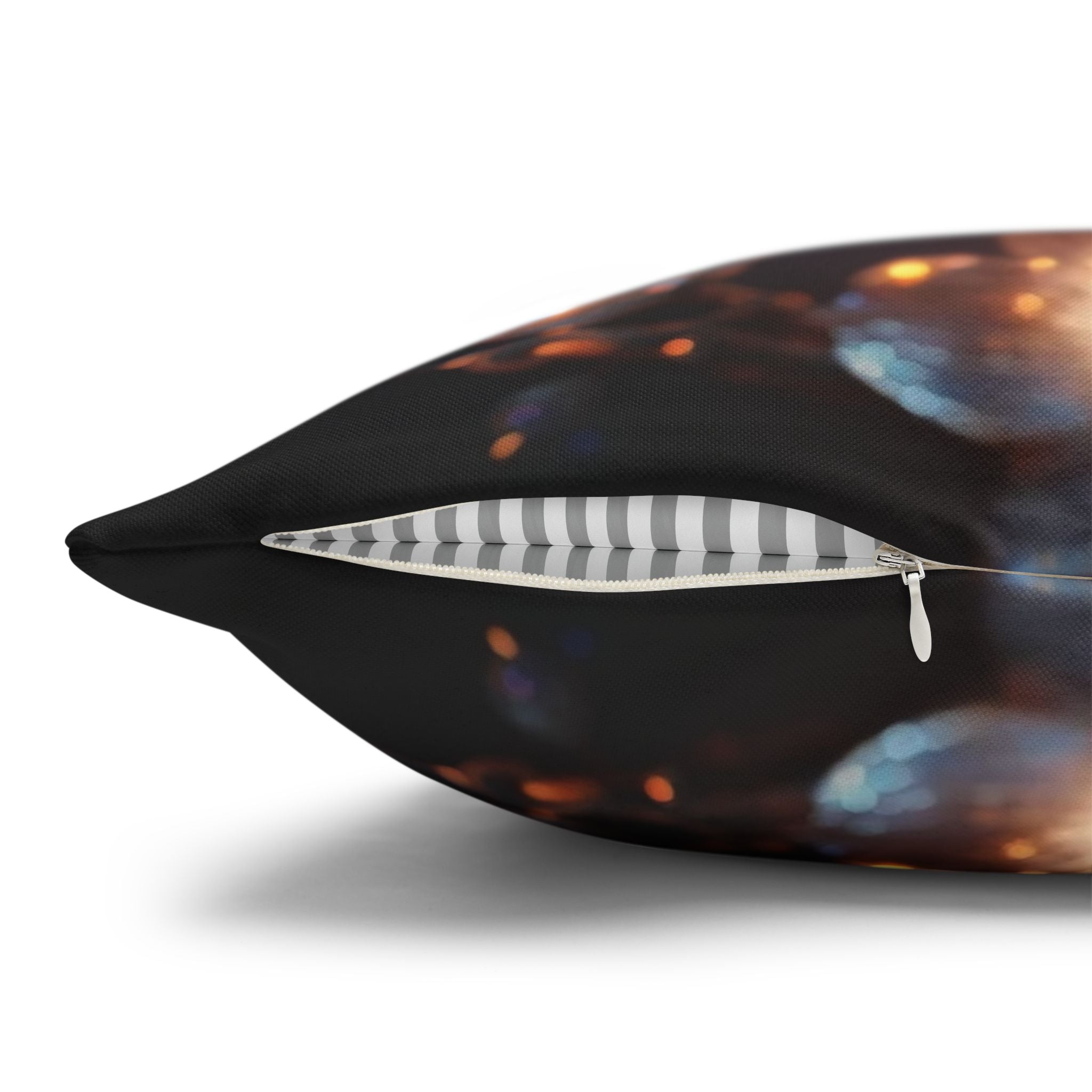 Diamond-white flowers (in sunset) - Polyester Square Pillowcase