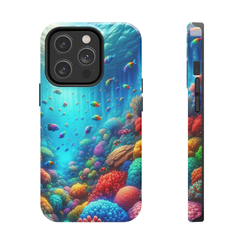 Coloured fish and coral reef - Tough Phone Case
