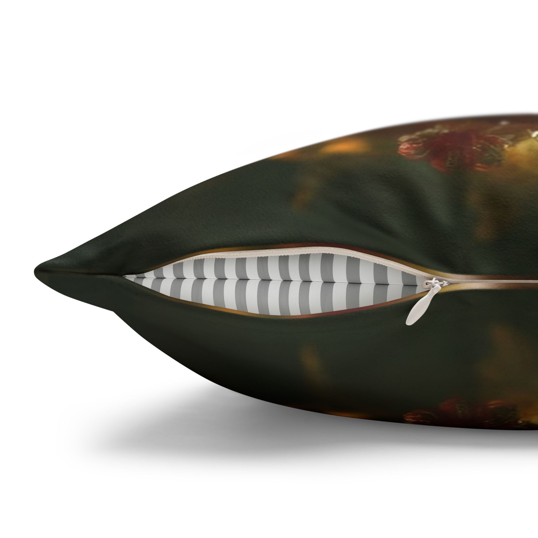 Bright red and white flowers - Suede Square Pillowcase