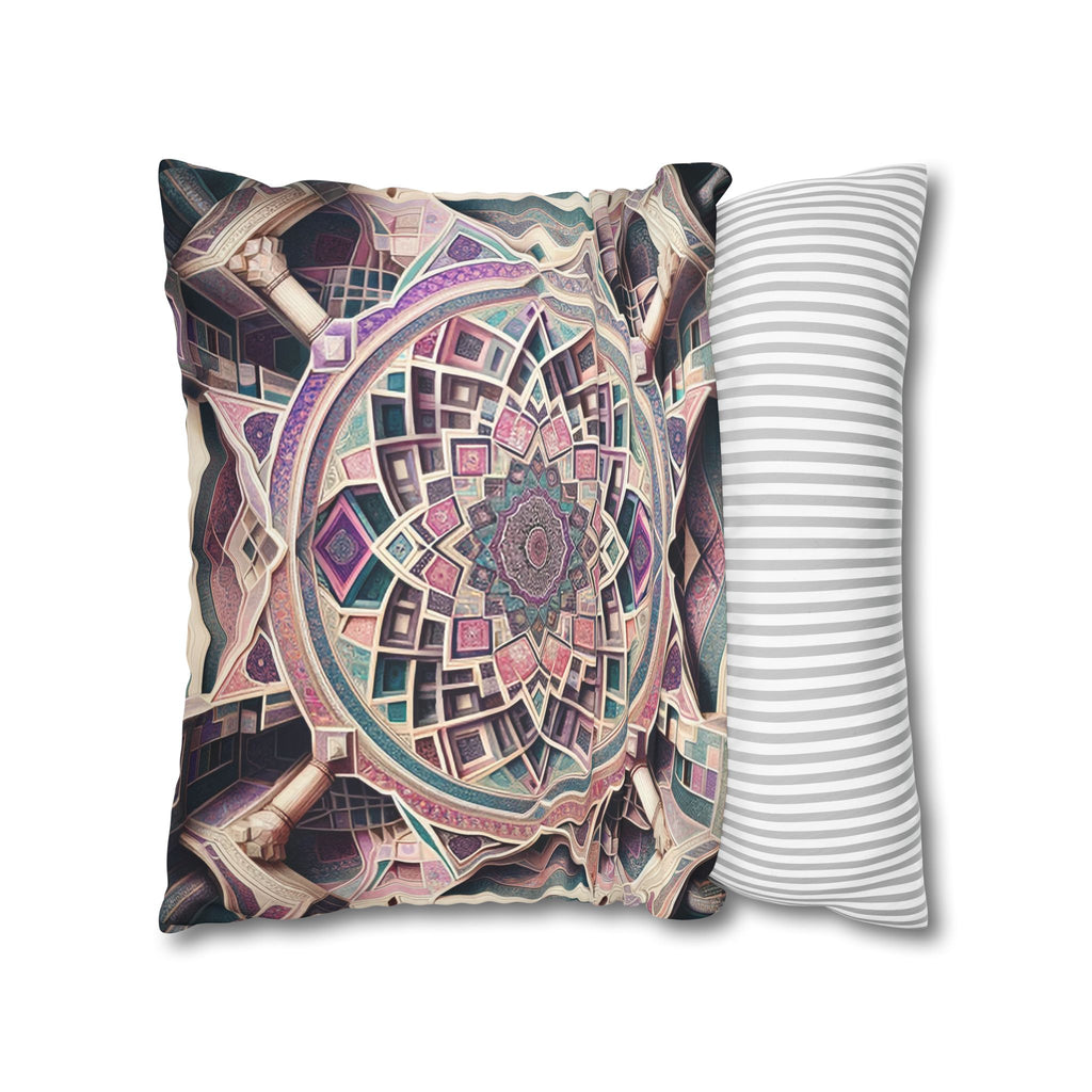 Persian Art (purple-grey) - Suede Square Pillowcase