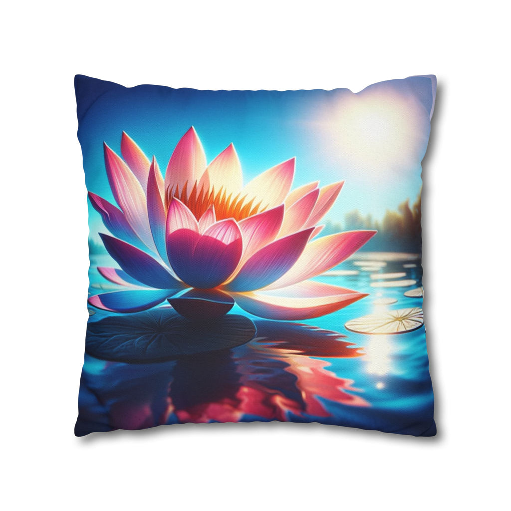 Big lotus flower - Polyester Square Pillowcase