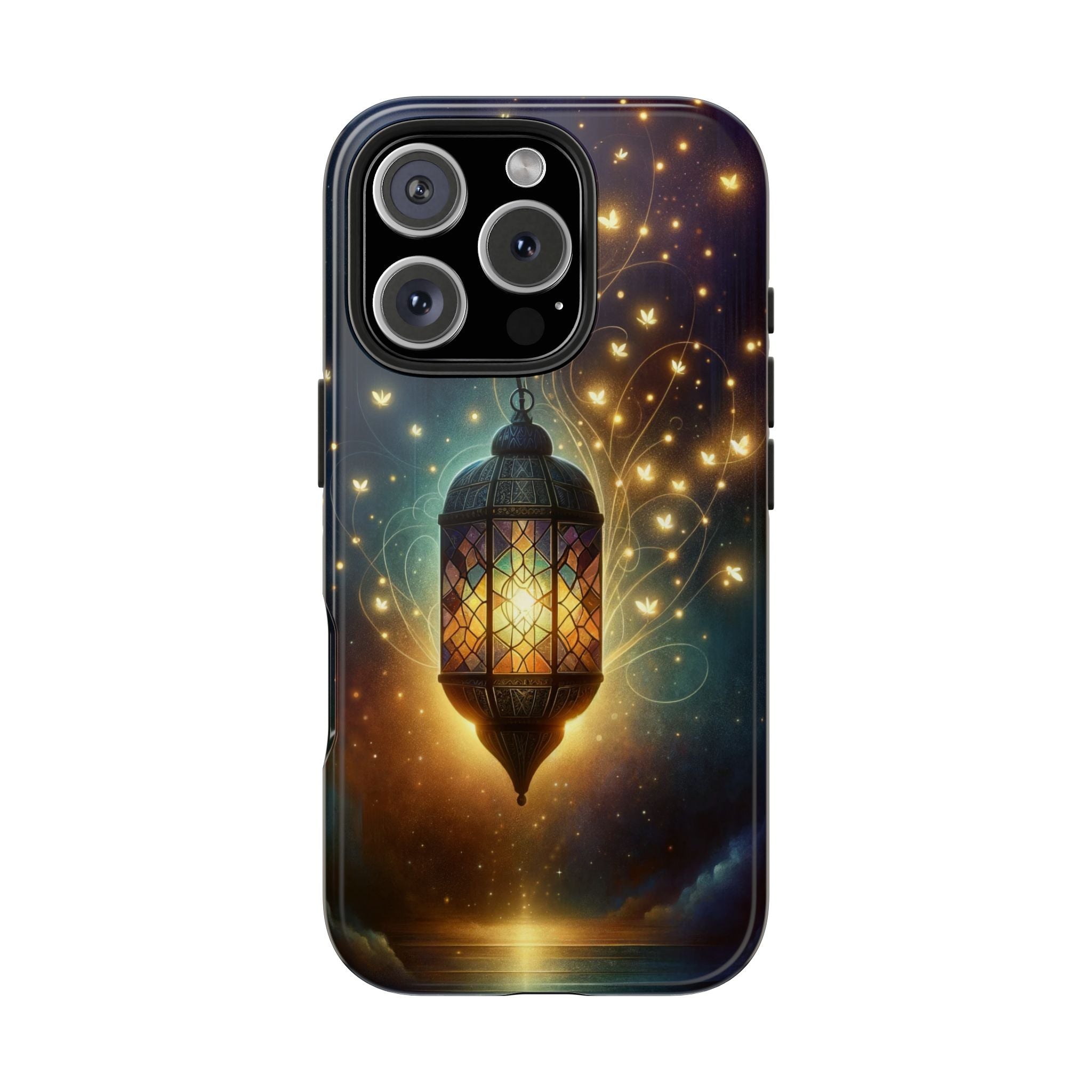 Fireflies around lamp - Tough Phone Case