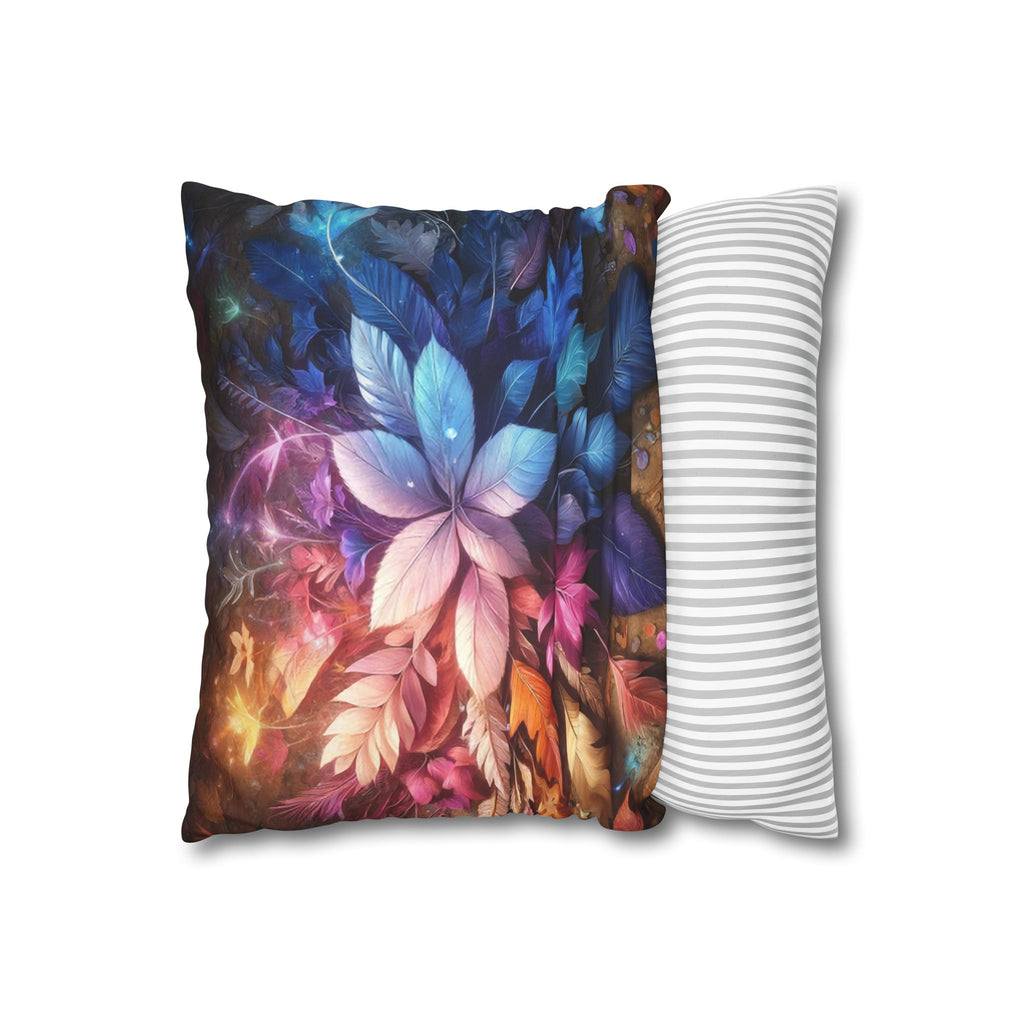 Magical leaves, pastel coloured - Suede Square Pillowcase