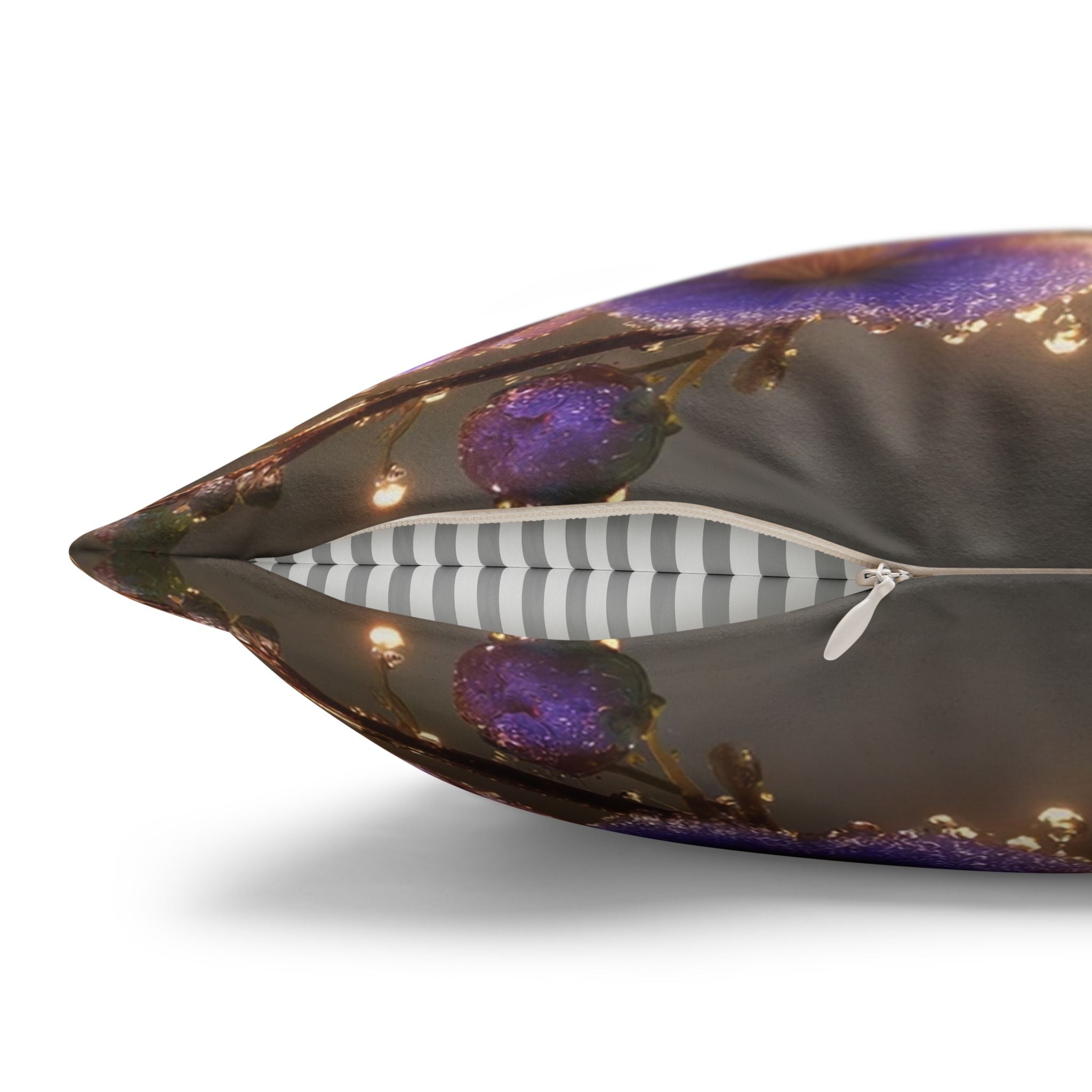 Purple and white flowers - Suede Square Pillowcase