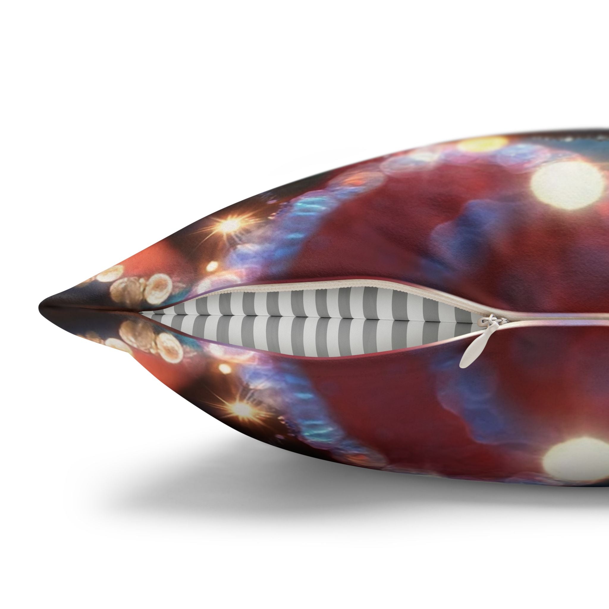 Red diamond flowers (in sun rise) - Suede Square Pillowcase