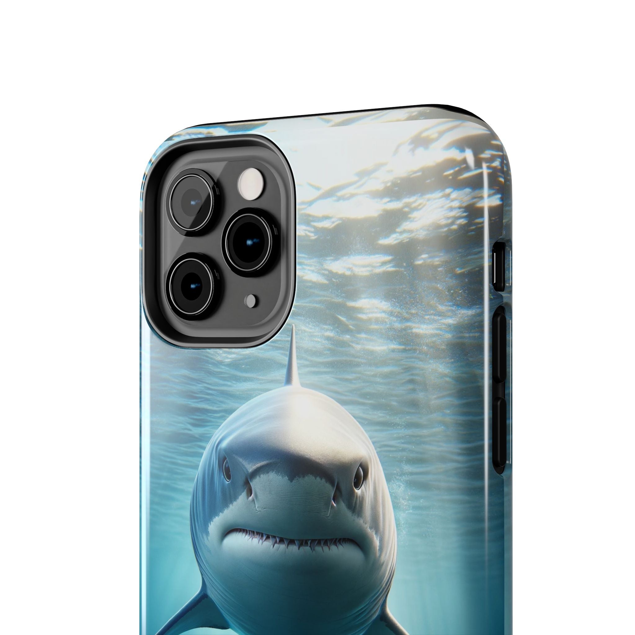 Curious shark - Tough Phone Case