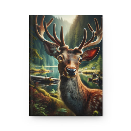 A curious deer - Hardcover Notebook