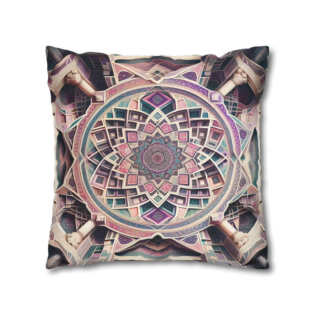 Persian Art (purple-grey) - Suede Square Pillowcase