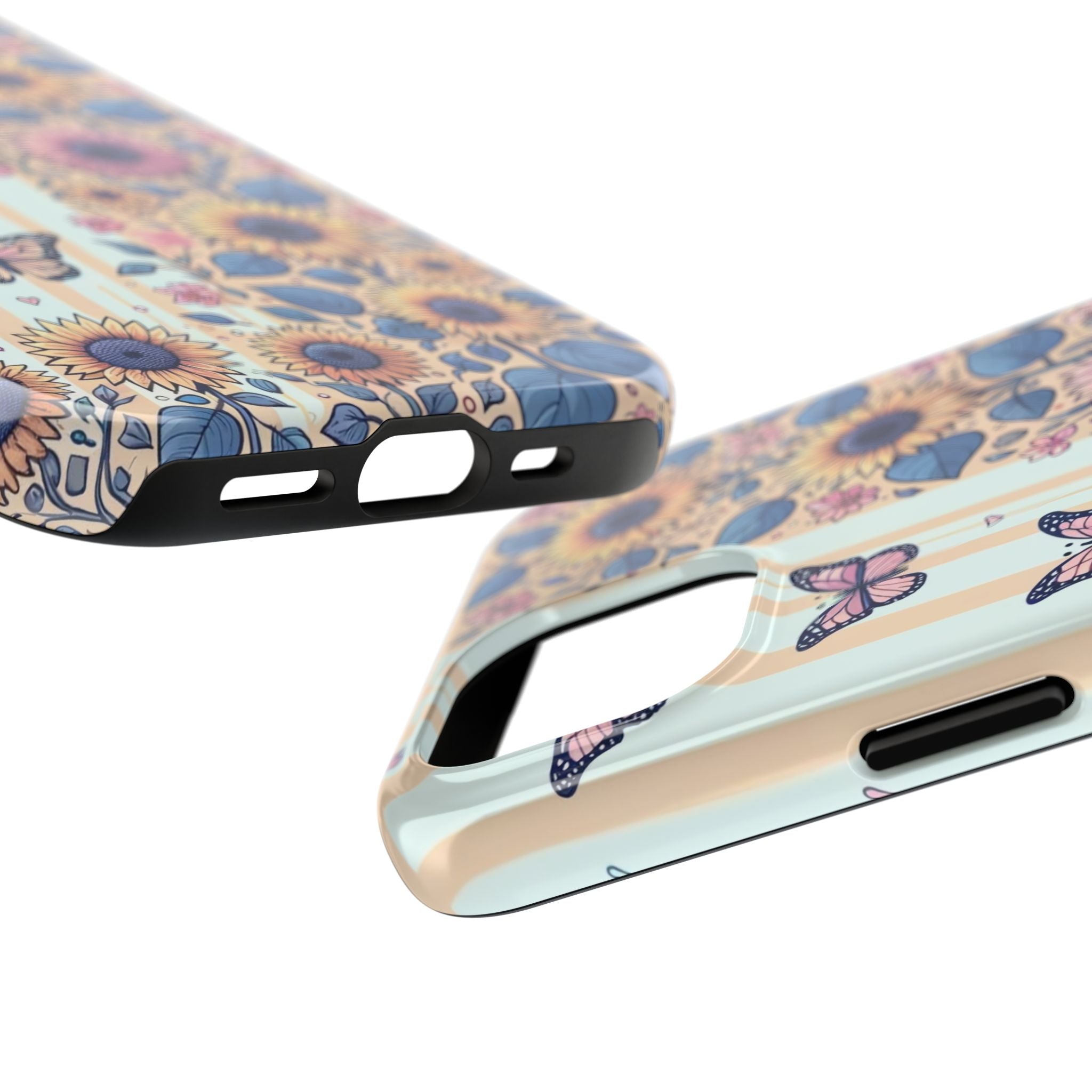 Butterflies and Sunflowers - Tough Phone Case