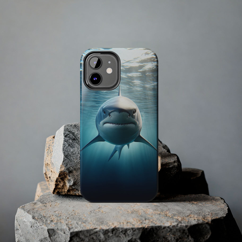 Curious shark - Tough Phone Case