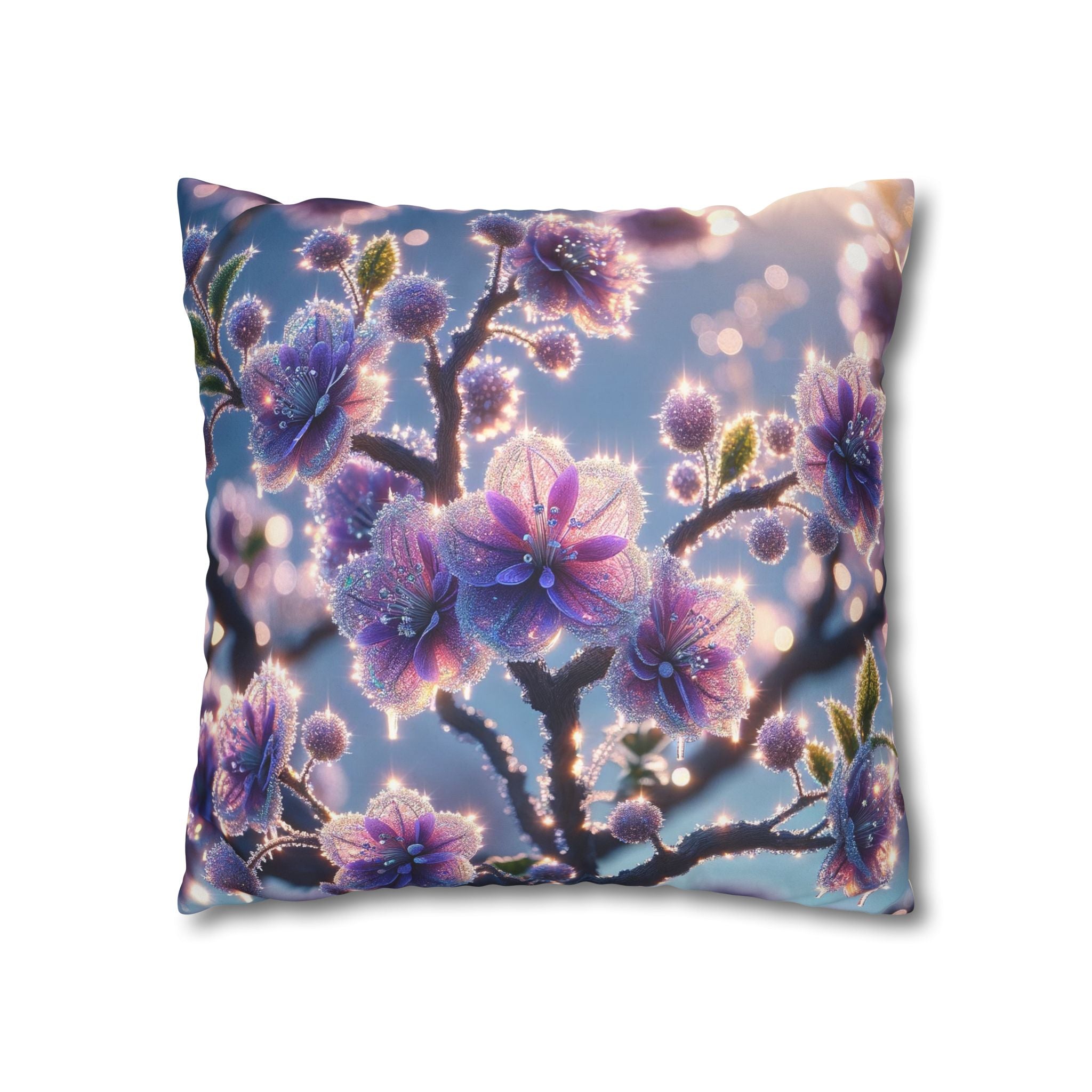 Purple flowers (in bright daylight) - Suede Square Pillowcase