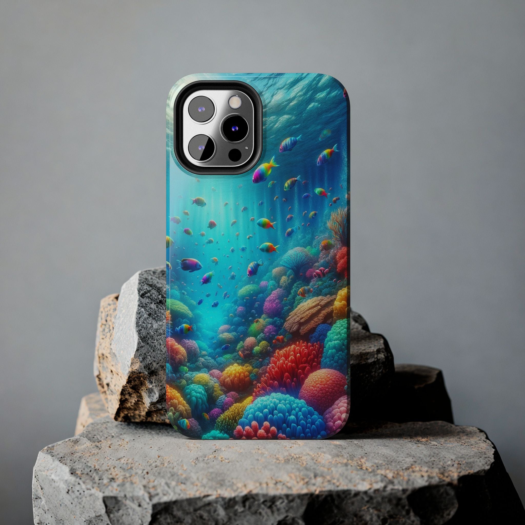 Coloured fish and coral reef - Tough Phone Case