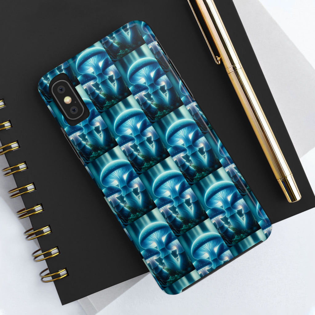 Blue Mushrooms - Tough Phone Case