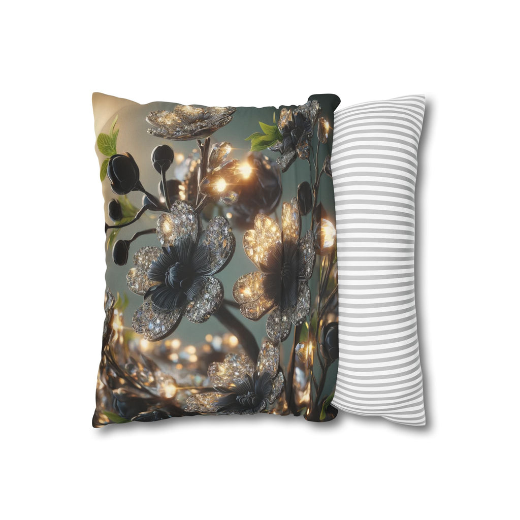 Shining diamond flowers - Suede Square Pillowcase