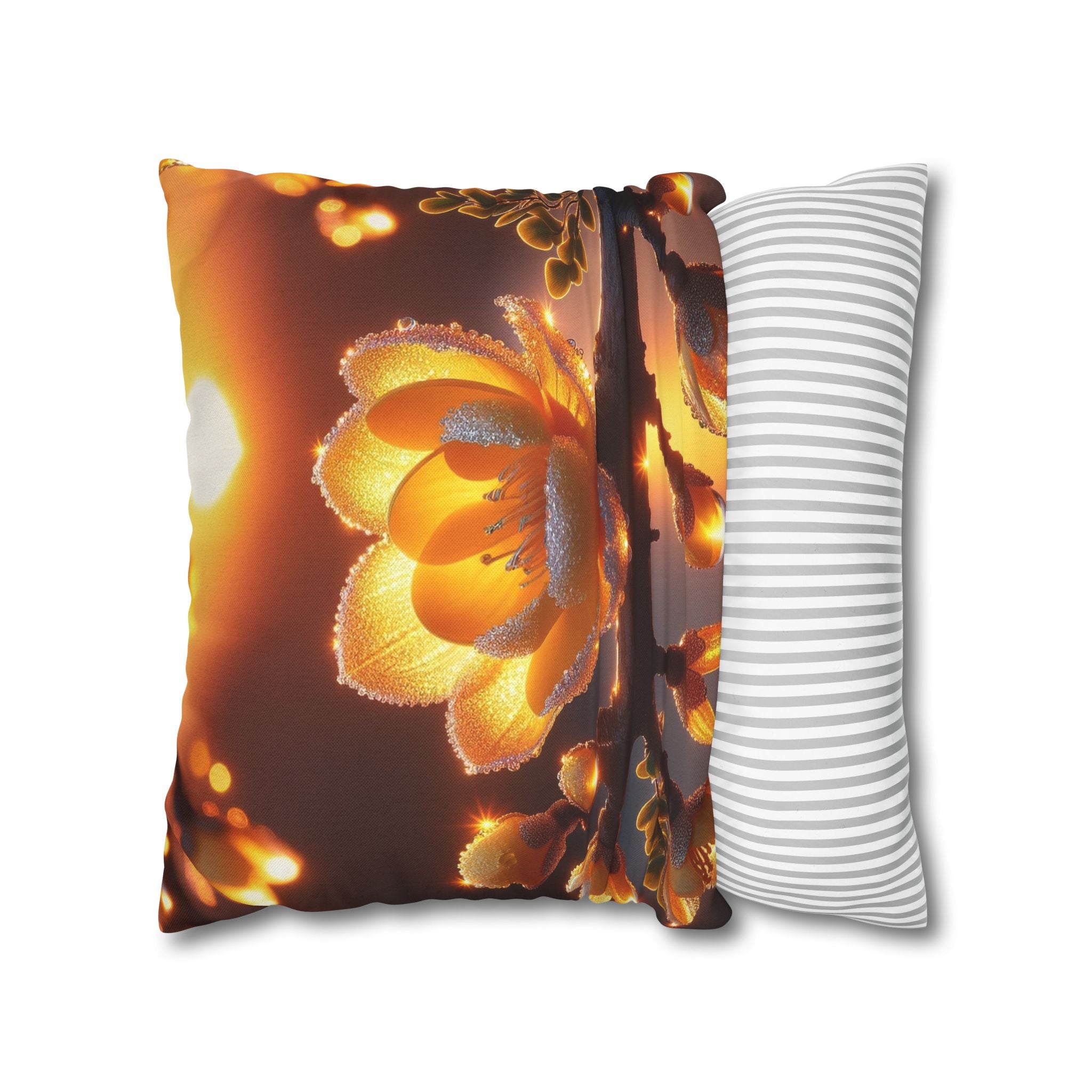 Big yellow flower  - Polyester Square Pillowcase