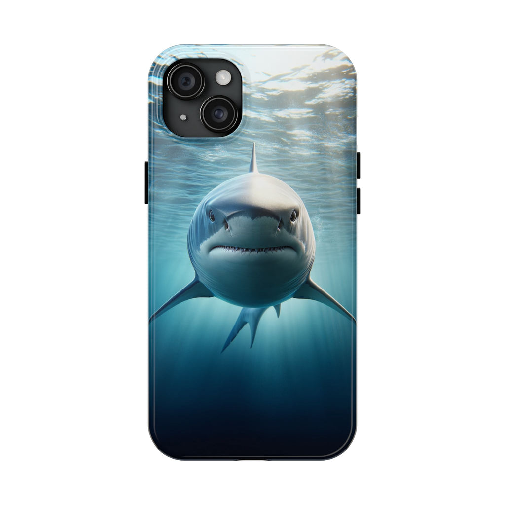 Curious shark - Tough Phone Case