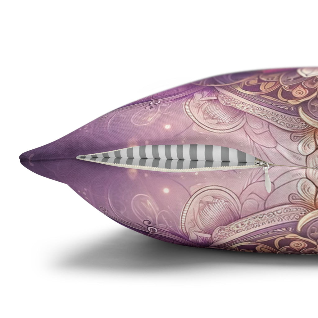 Mandala - Pink design - Spun Polyester Square Pillowcase