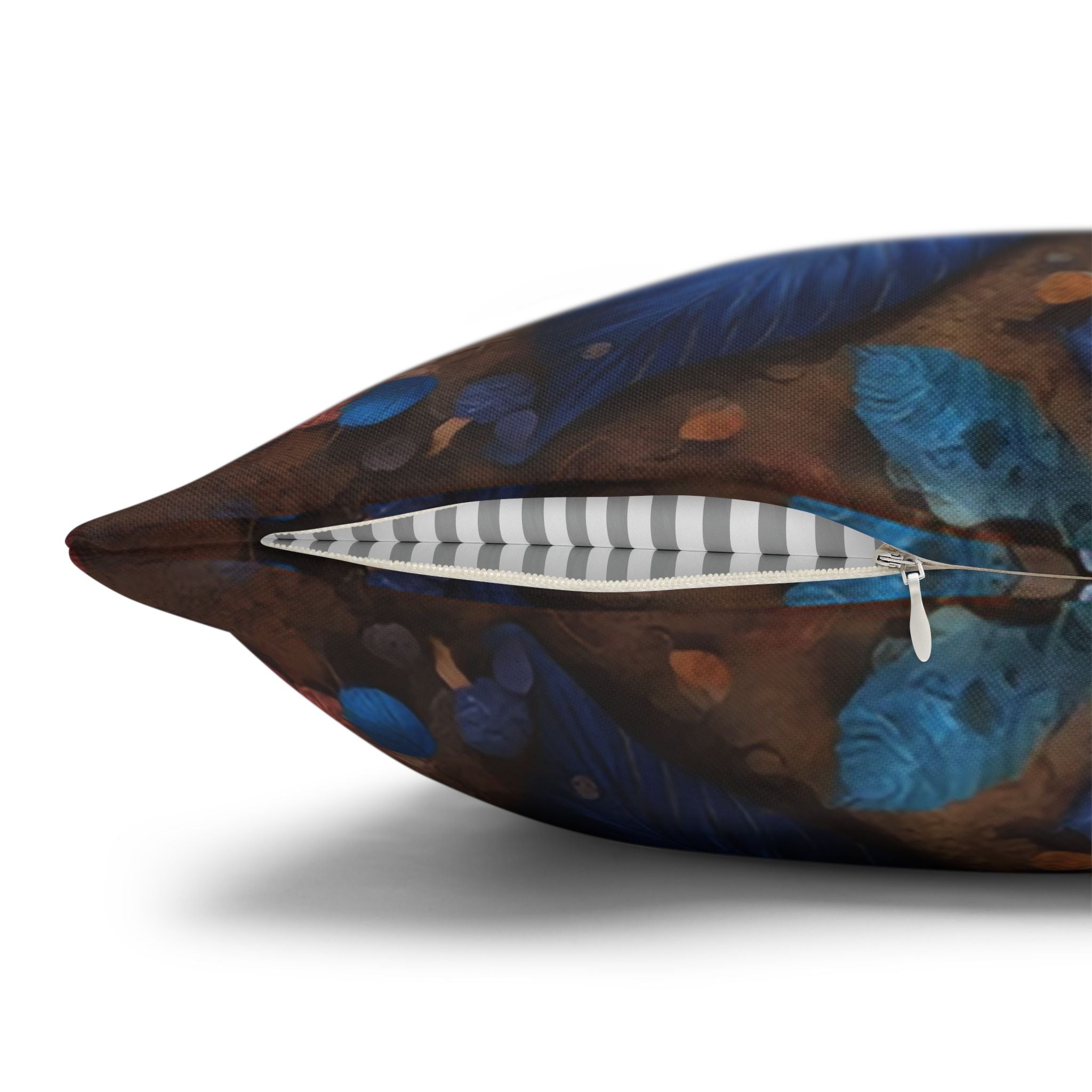 Pastel coloured magical Leaves - Polyester Square Pillowcase