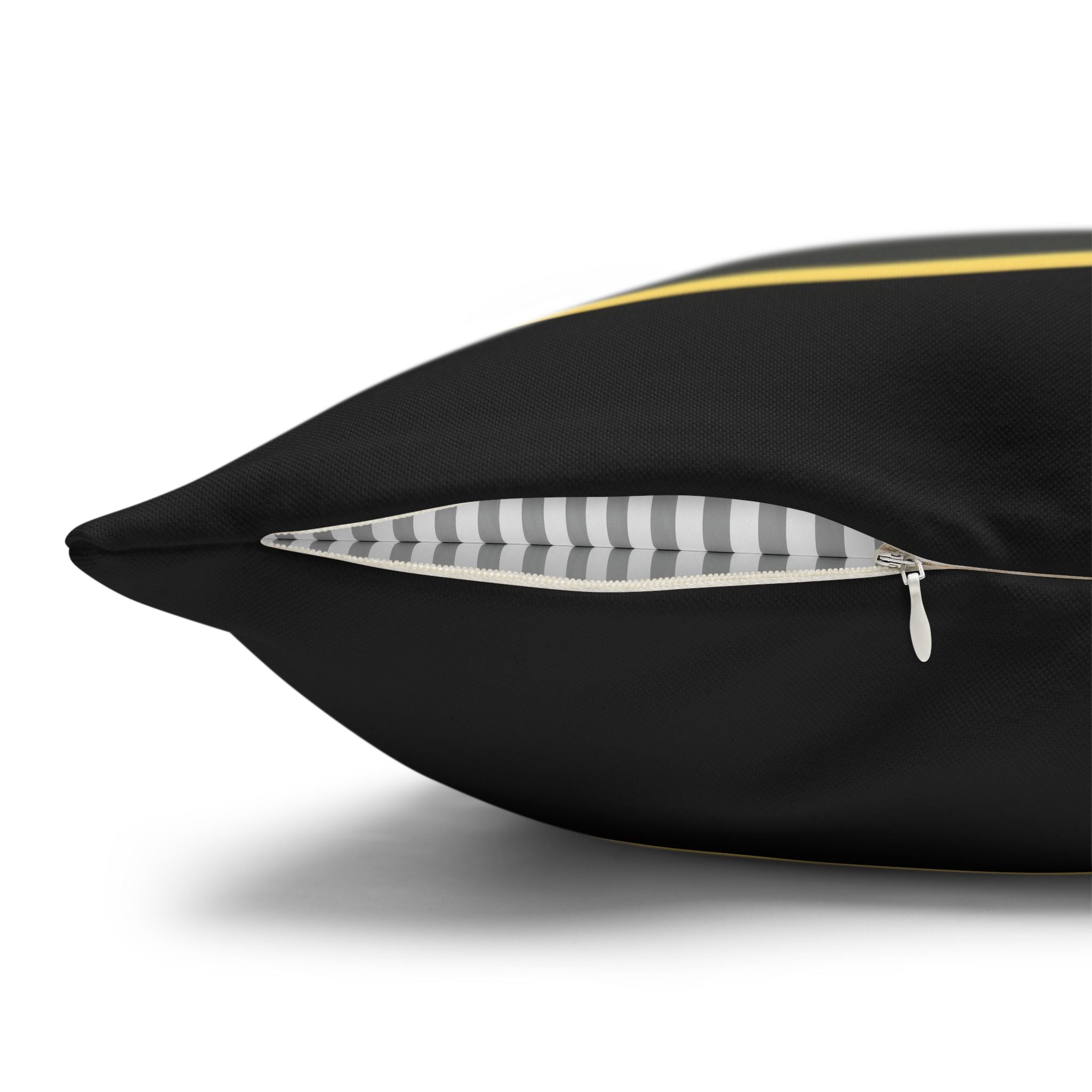 Black and Golden Bouquet (1) - Polyester Square Pillowcase