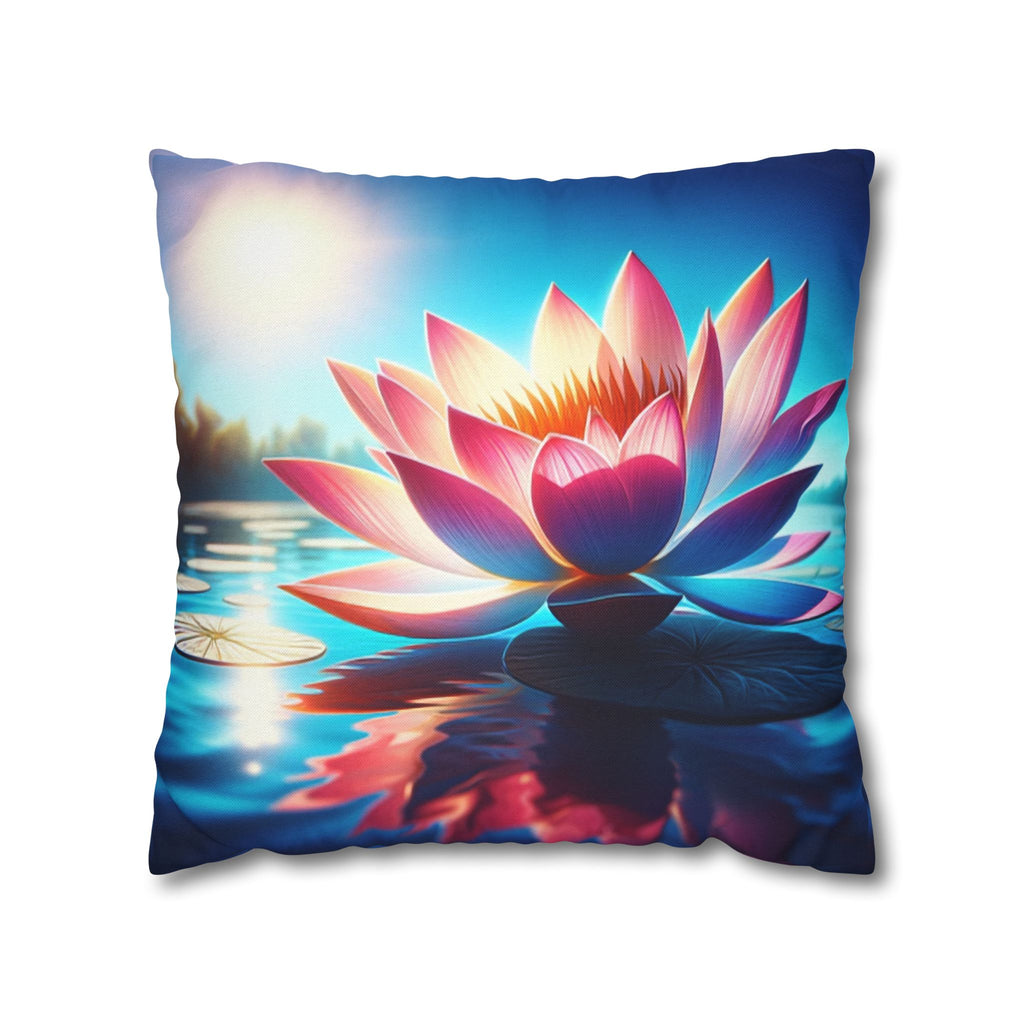 Big lotus flower - Polyester Square Pillowcase