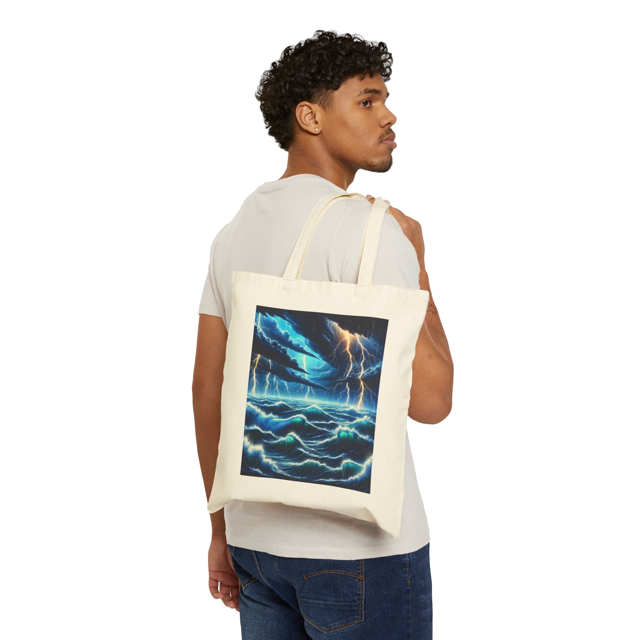 Stormy Ocean - Cotton Canvas Tote Bag