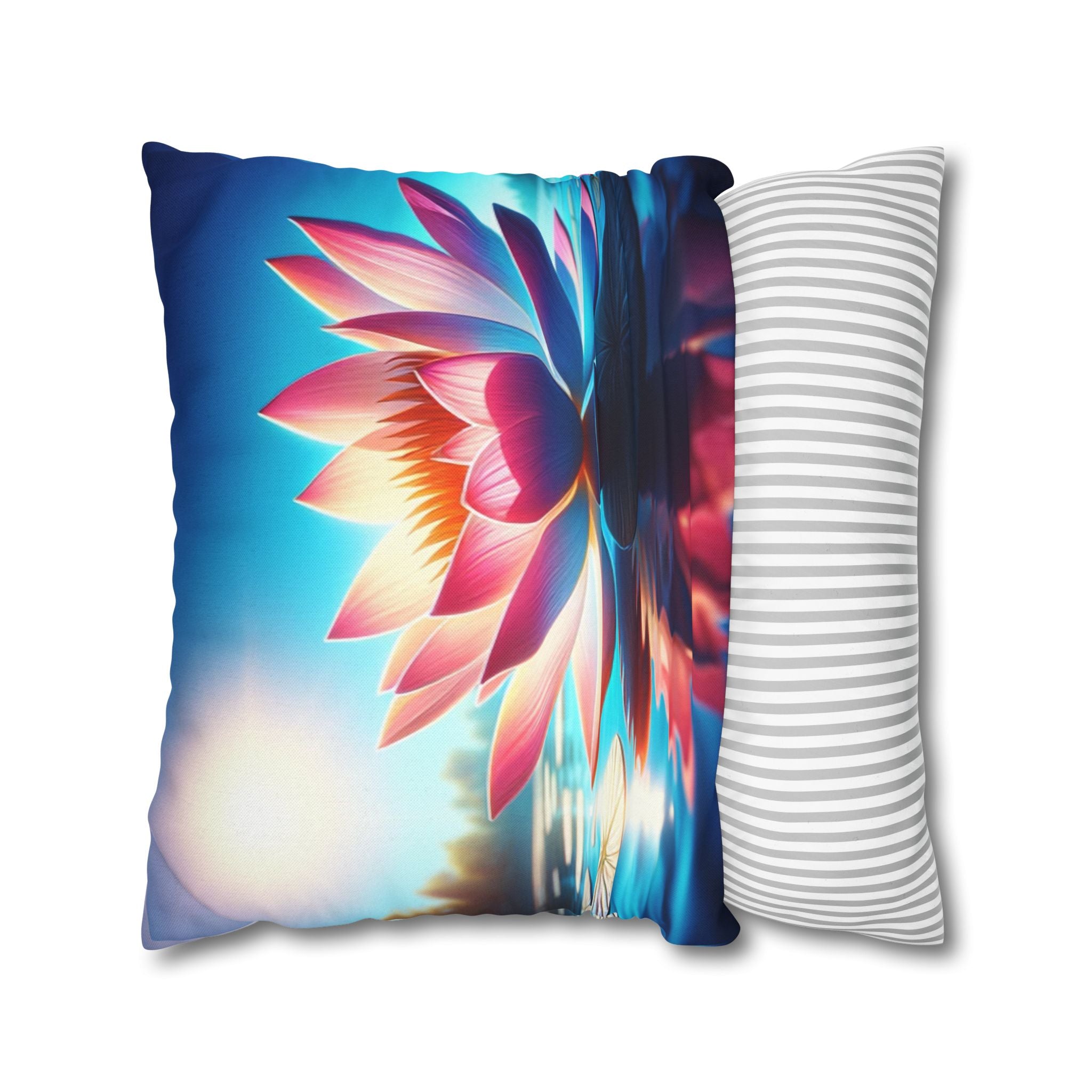 Big lotus flower - Polyester Square Pillowcase