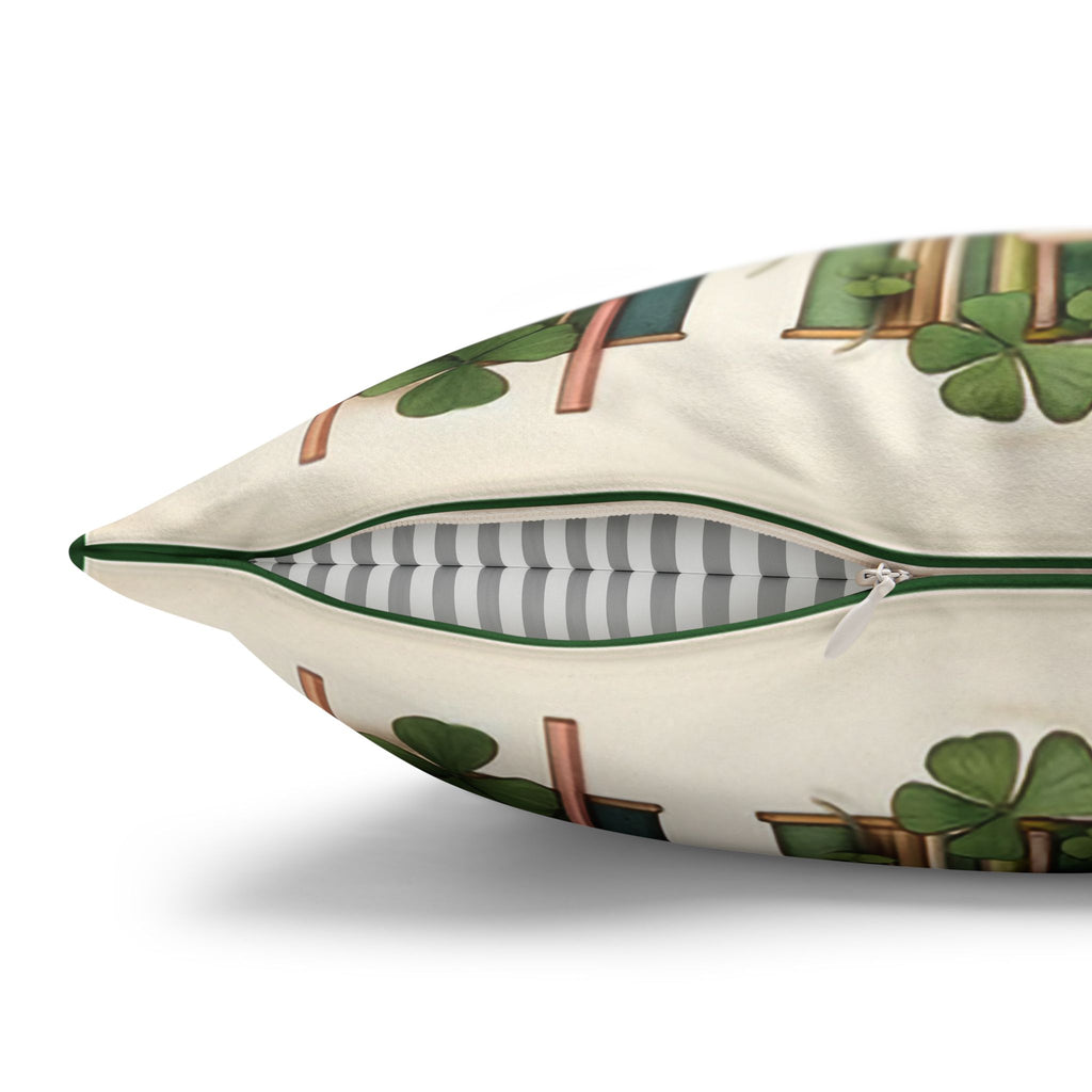 Lilies on a wall - Suede Square Pillowcase