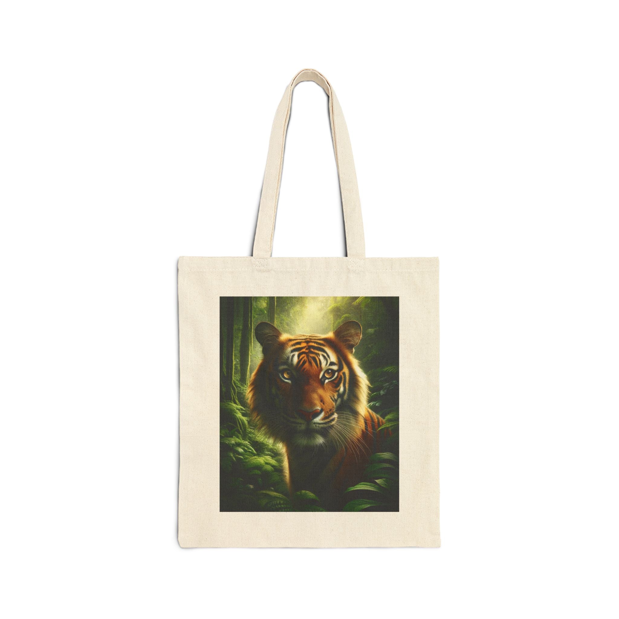 Wildlife Tiger - Cotton Canvas Tote Bag