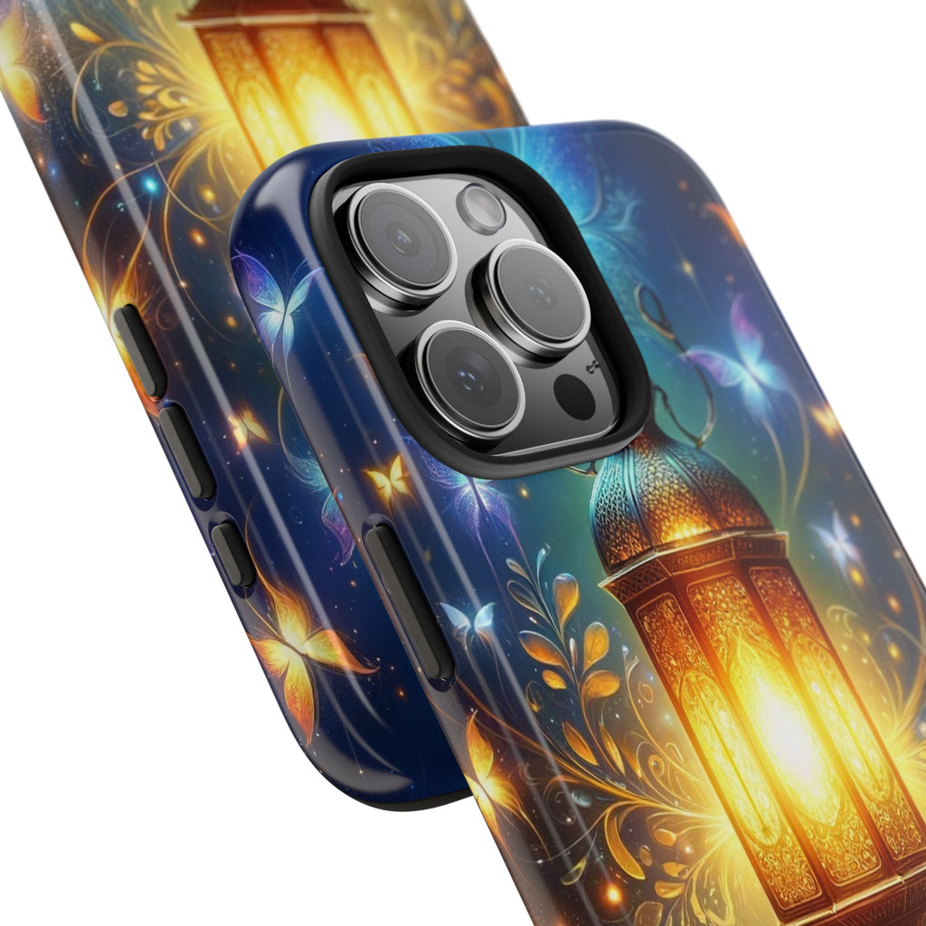 Butterflies around a lamp - Tough Phone Case