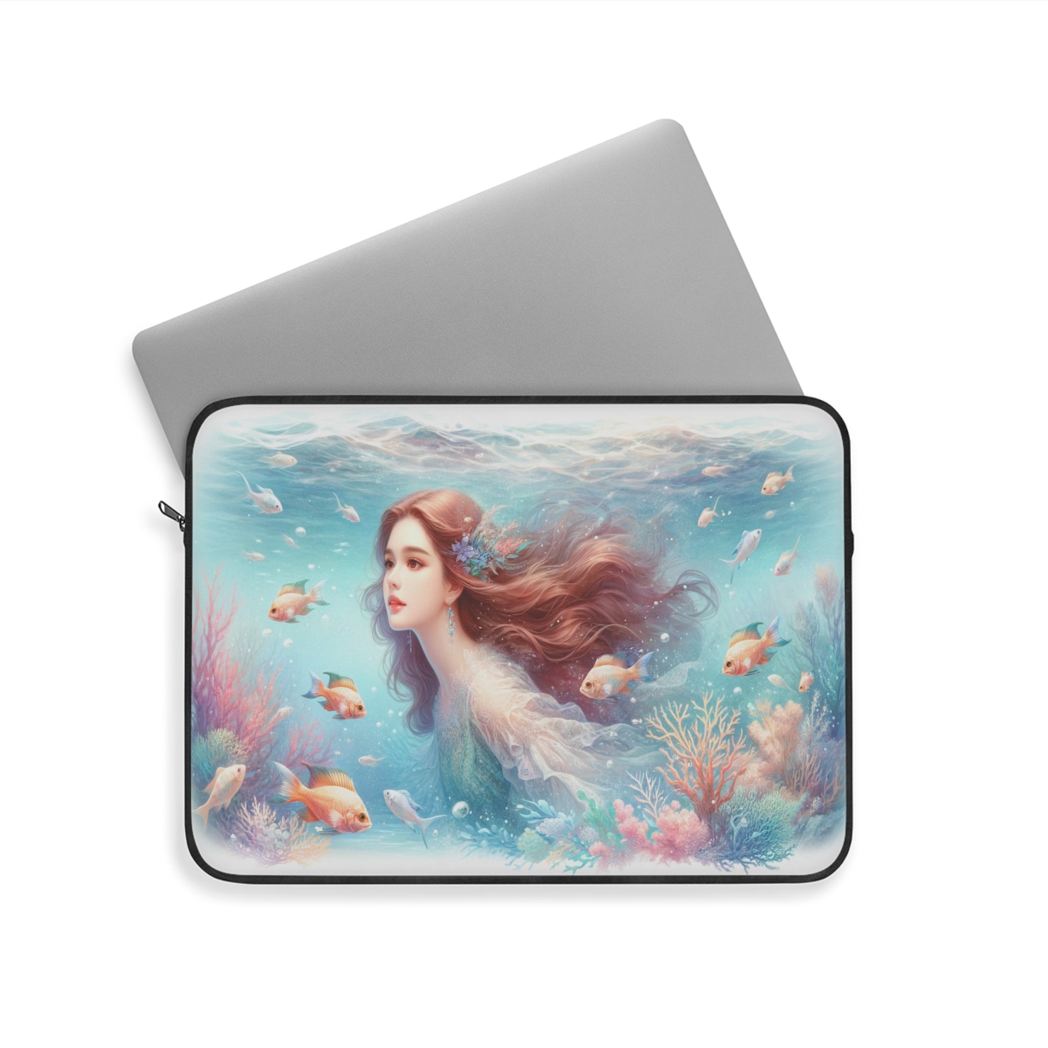 Mermaid with brown hair - Laptop Sleeve