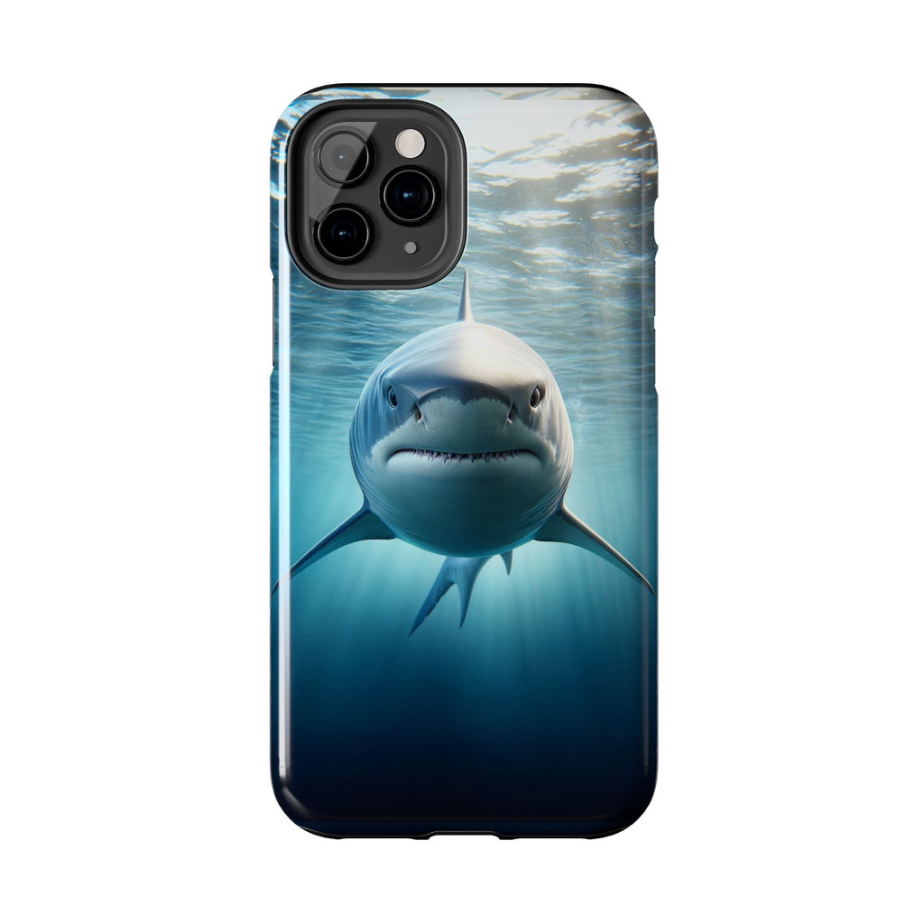 Curious shark - Tough Phone Case