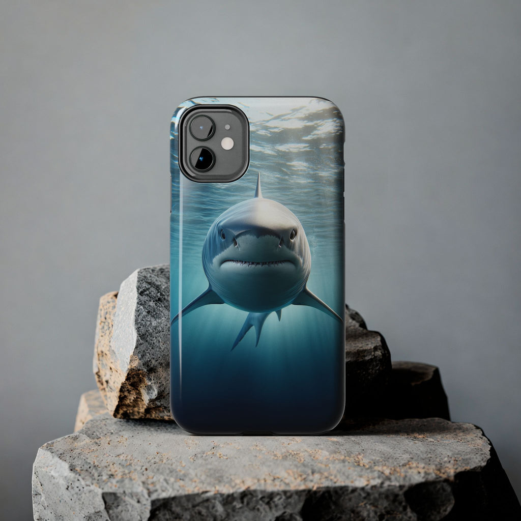 Curious shark - Tough Phone Case