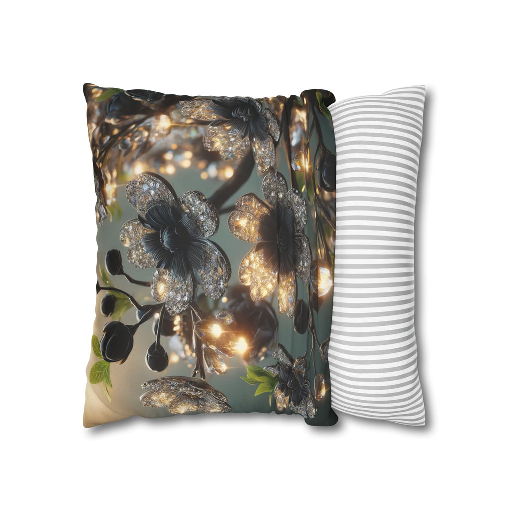 Shining diamond flowers - Suede Square Pillowcase