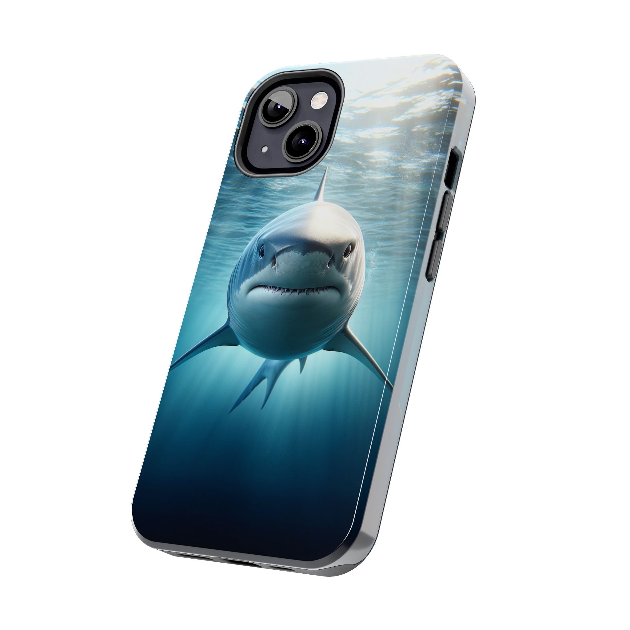 Curious shark - Tough Phone Case