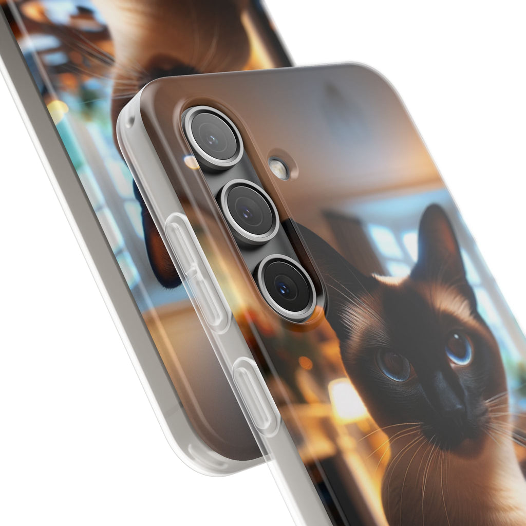 Curious Siamese cat - Flexi Case (Samsung only)